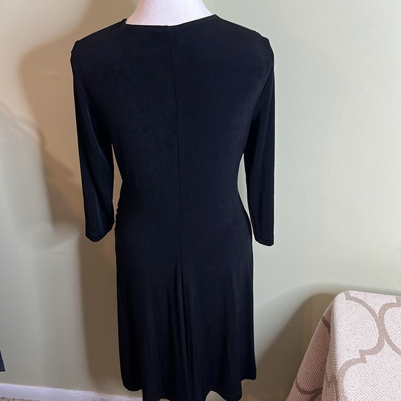 Chico's Travelers Rosemary Black 3/4 sleeve stretch dress, size small petite - Picture 16 of 17